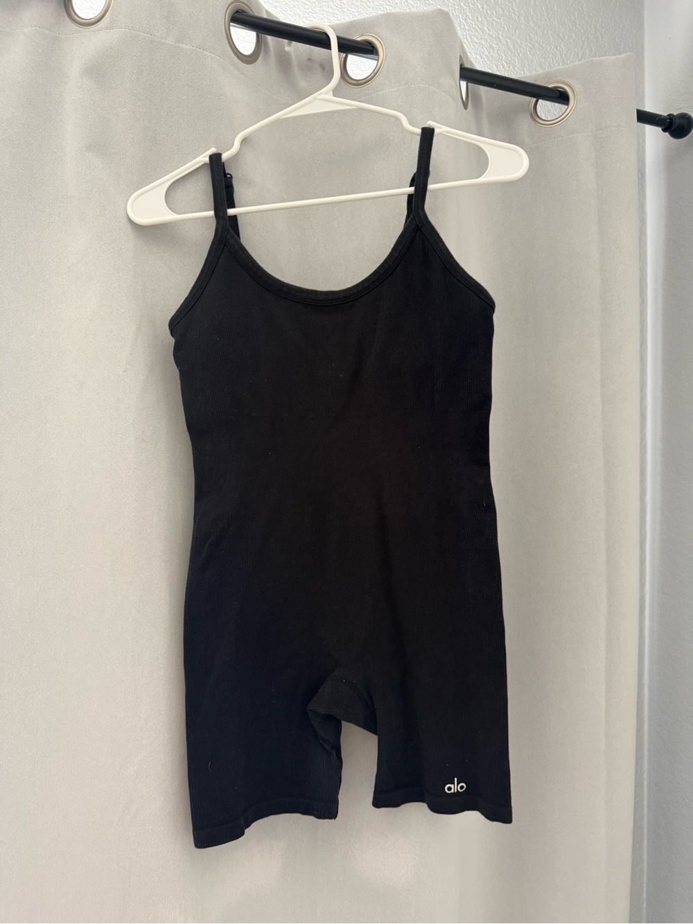 ALO Yoga Black Sleeveless One-Piece Romper